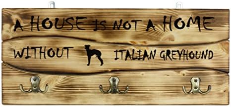 גרייהאונד איטלקי, יתד קיר מעץ, קולב עם תמונת כלב