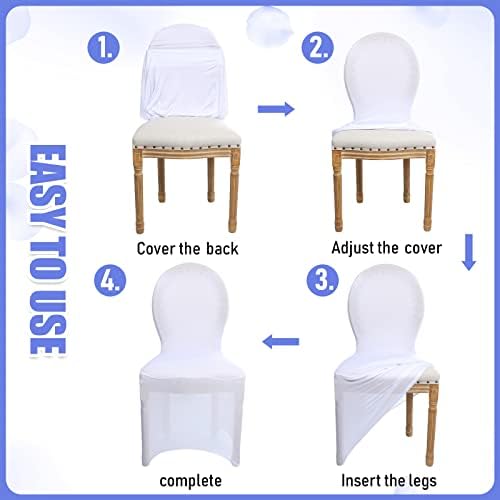 150 יח 'כיסא לבן כיסא כיסא פוליאסטר כיסא כיסא כיסא כיסא סטרץ קדמי שטוח כיסא כיסא נמתח מגן על כיסא אלסטי