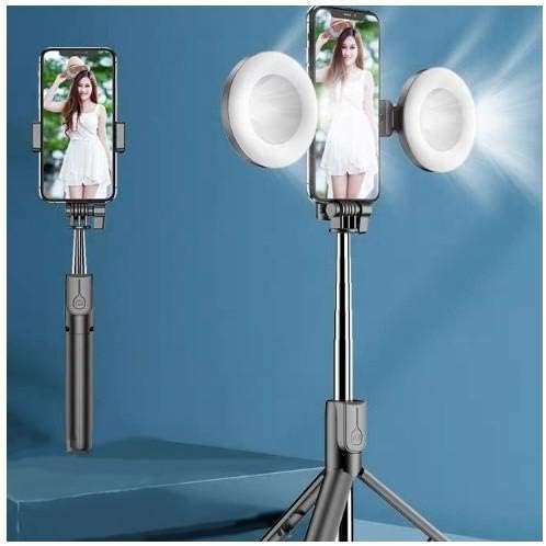 עמדת גלי קופסאות והעברה עבור Huawei P50 Pro - Selfiepod Tranglight, Selfie Stick Arm Arming עם אור טבעת עבור