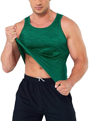 גופיות מגברים של Magcomsen מהיר אימון יבש חדר כושר ללא שרוולים חולצות שרירים אתלטיות פיתוח גוף חולצה