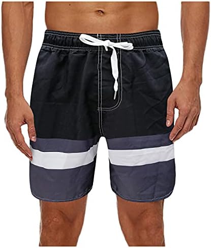 מכנסיים קצרים רחבים של Gdjgta לגברים שוחים גזעים מהיר לחוף יבש ללבוש חליפות רחצה משיכה
