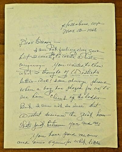 ג'ון קליסון קנטון בולדוגים 1919-21 חתום מכתב בכתב יד לחתום שומני נייל - NFL חתימה חתימה שונות של פריטים