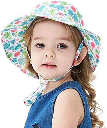 זנדו תינוק בנות שמש כובע תינוק קיץ כובע עד 50 + שמש הגנת כובע רחב ברים דלי כובעי עבור תינוק בנות בני